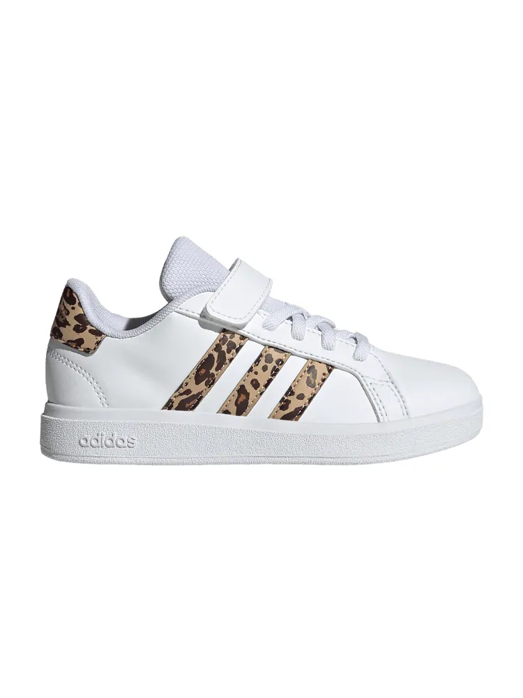 Кроссовки adidas Grand Court 2.0 C 'Leopard' — изображение 1 из 1, белый/бежевый/золотистый
