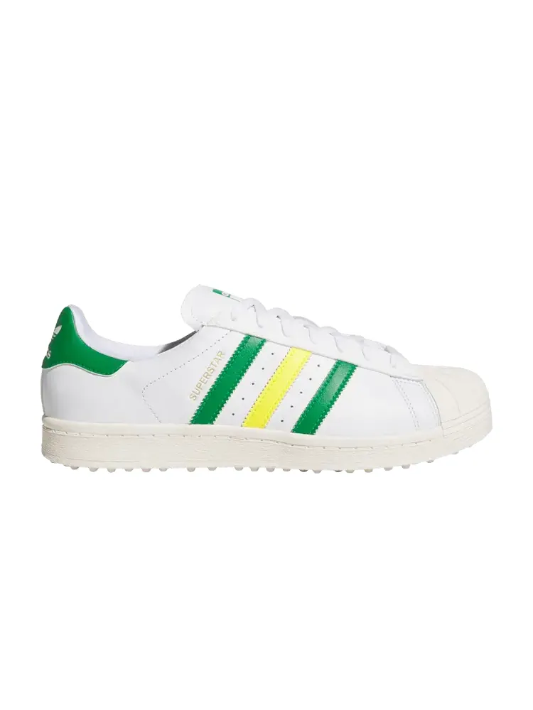 Кроссовки adidas Superstar Spikeless Golf White Green Yellow — изображение 1 из 1, белый зеленый желтый