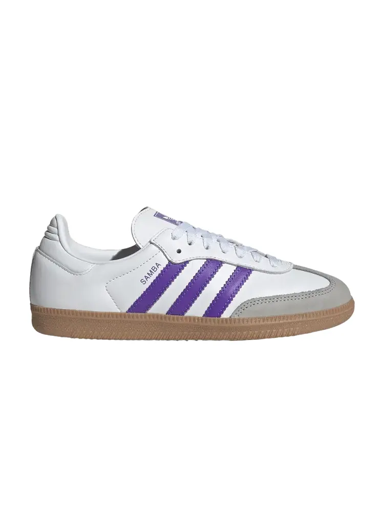 Кроссовки Adidas Wmns Samba OG 'White Purple Rush Grey' — изображение 1 из 1, белый