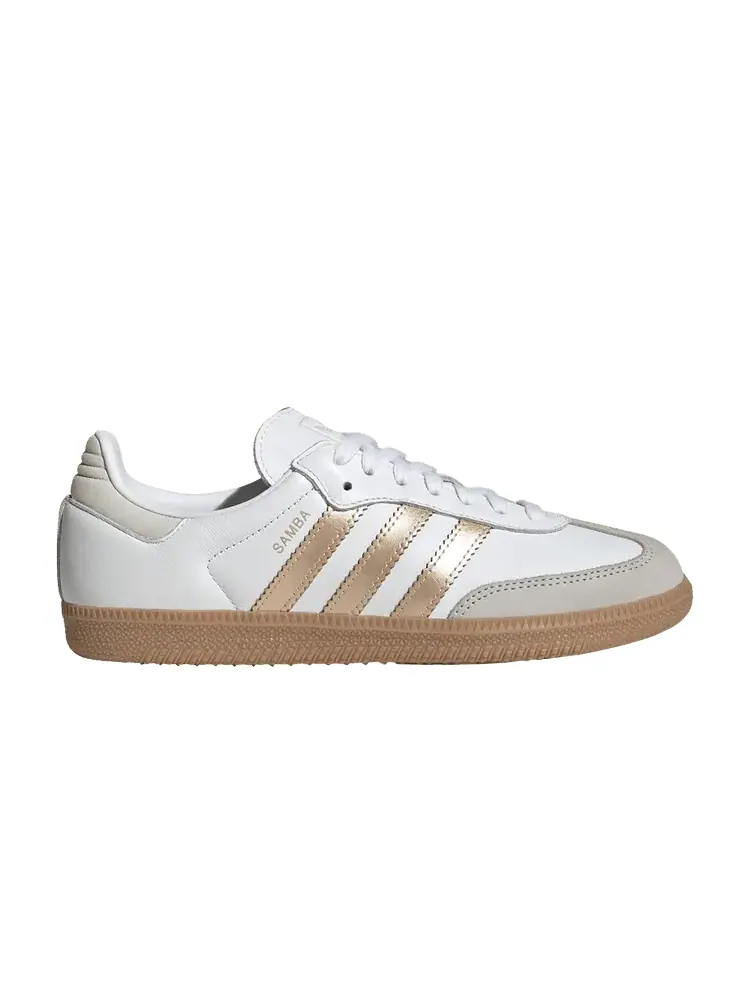 Кроссовки Adidas Wmns Samba OG 'White Wonder Gold Grey' — изображение 1 из 1, белый