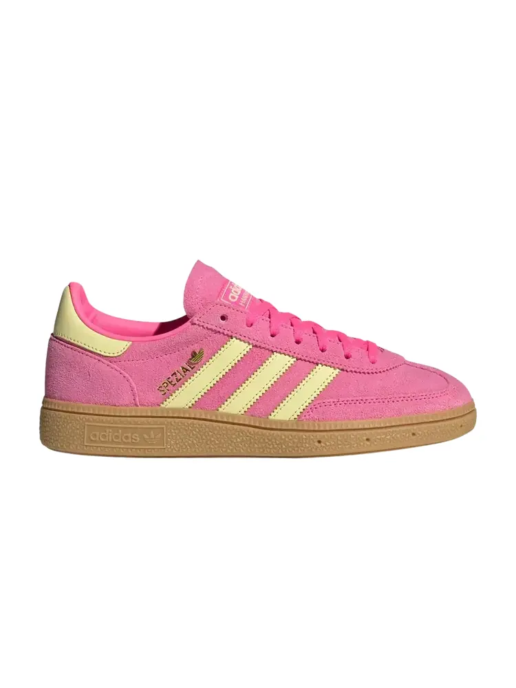 Женские гандбольные кроссовки Adidas Spezial 'Lucid Pink Almost Yellow Gold Metallic' — изображение 1 из 1, розовый