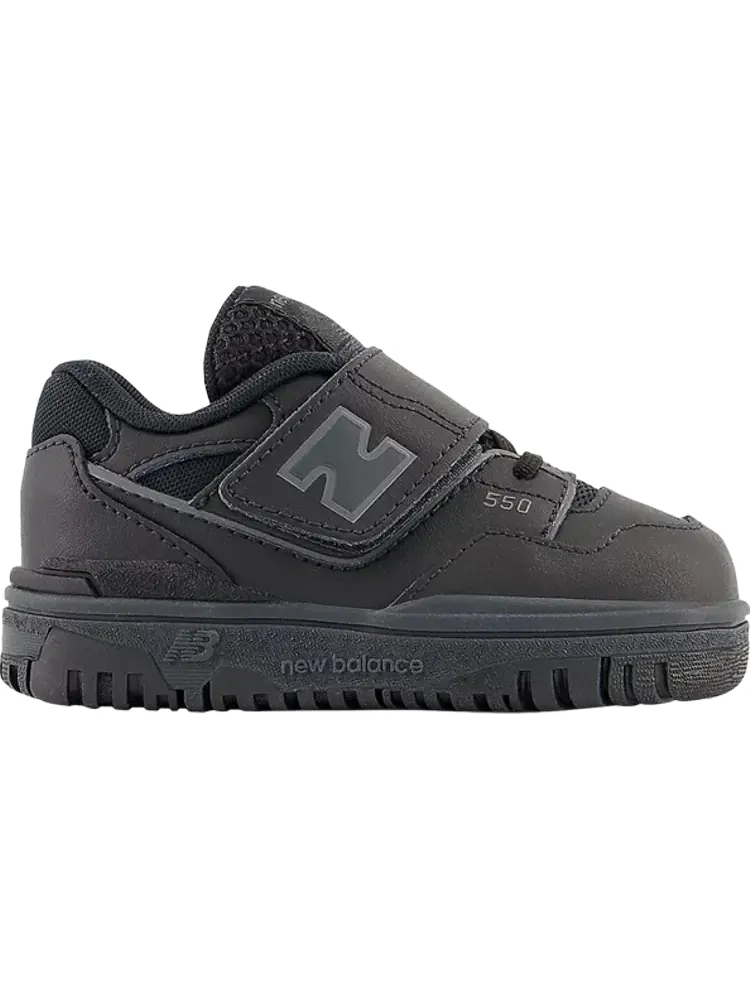 Кроссовки New Balance 550 Bungee Lace Toddler 'Triple Black' — изображение 1 из 1, черный