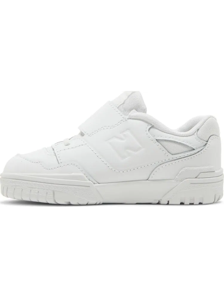 Кроссовки 550 Bungee Lace Top Strap Toddler 'Triple White' — изображение 3 из 4, белый