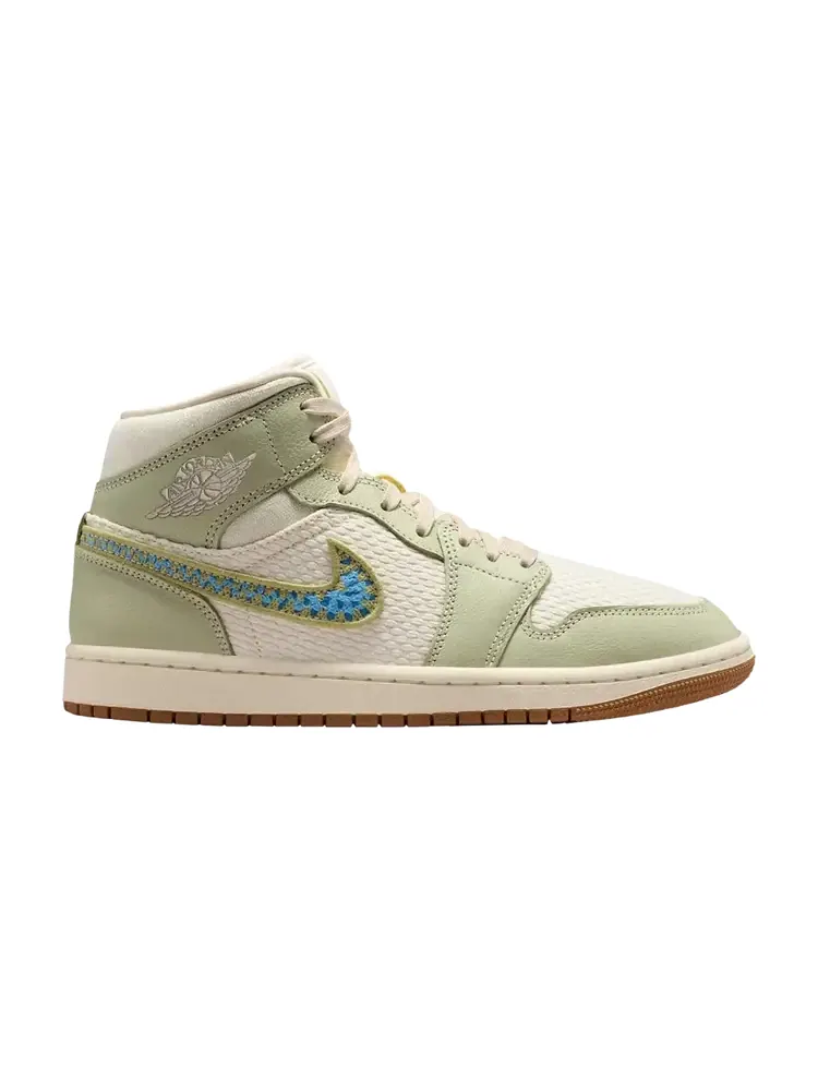 Женские кроссовки Air Jordan 1 Mid SE 'Olive Aura' — изображение 1 из 1, зеленый