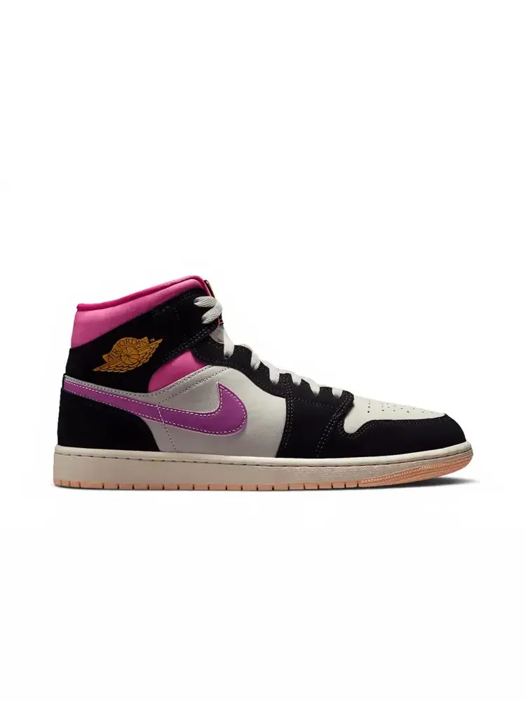 Кеды Air Jordan 1 Mid SE Sail Pinksickle — изображение 1 из 1, черный
