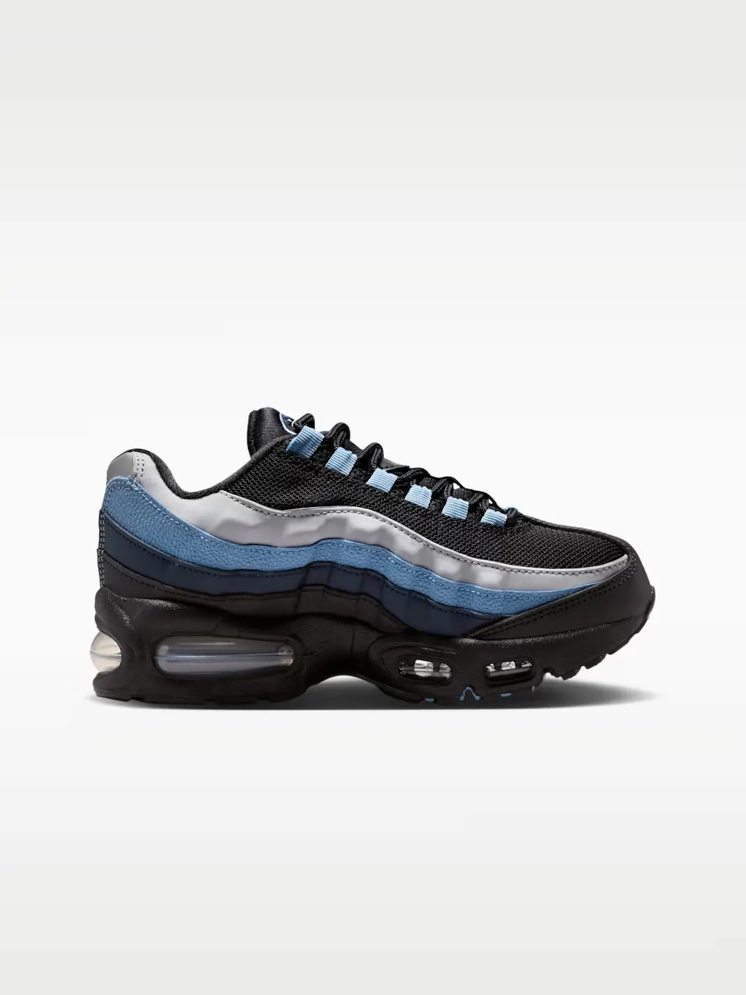 Кроссовки детские Nike Air Max 95 Big Bubble — изображение 2 из 8, серый/черный/голубой