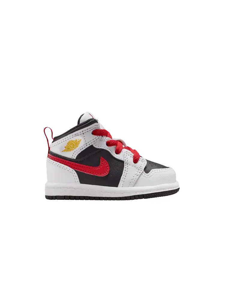 Кроссовки Air Jordan 1 Mid TD — изображение 1 из 1, черный белый красный