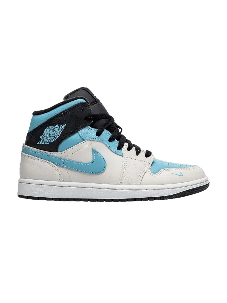 Кроссовки Air Jordan 1 Mid SE — изображение 1 из 1, белый синий