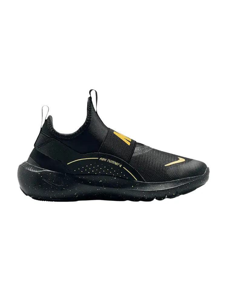 Кроссовки Nike Flex Runner 4 GS 'Black Metallic Gold' — изображение 1 из 1, черный
