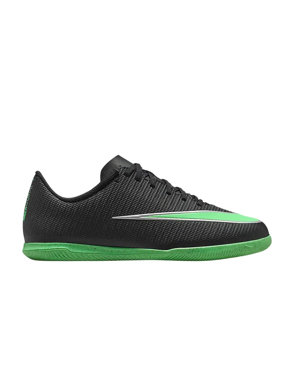 Кроссовки Nike Jr. Mercurial Vapor 17 Club IC Low GS — изображение 1 из 1, черный/черный/зеленый