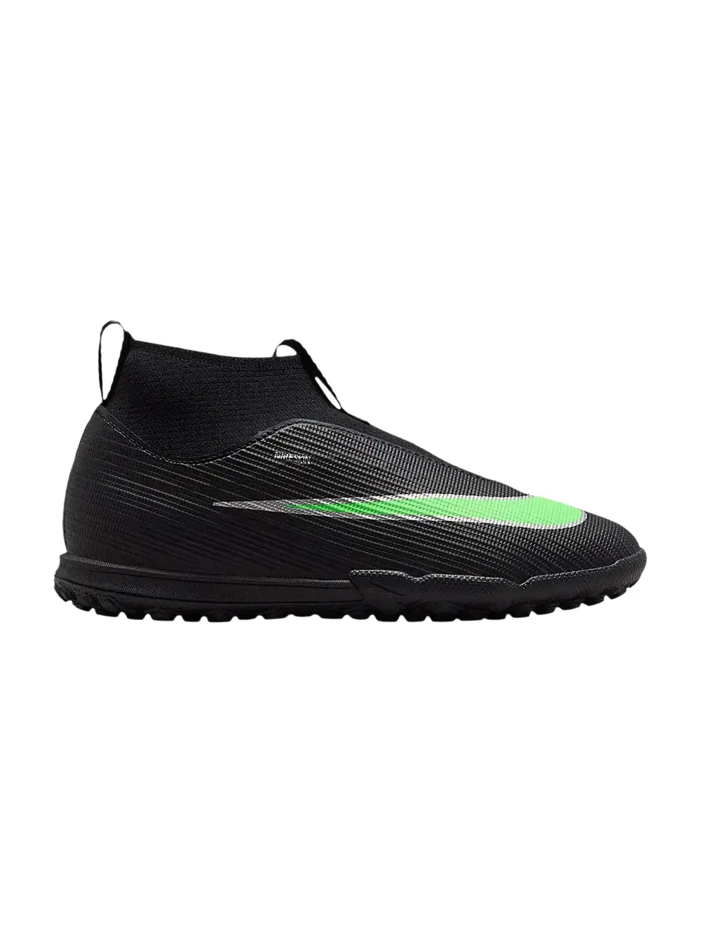 Кроссовки Nike Jr. Mercurial Superfly 11 Academy TF High GS — изображение 1 из 1, черный/черный/зеленый