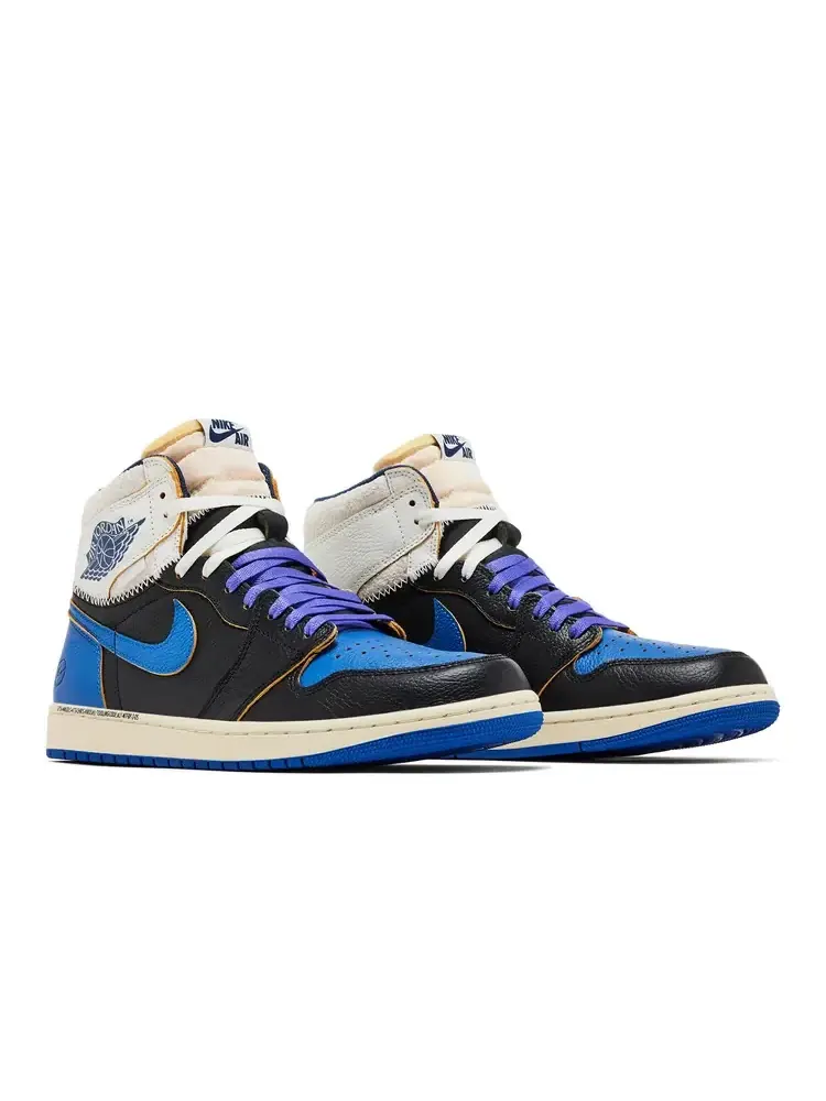 Кроссовки Fragment Design x Union LA x Air Jordan 1 Retro High OG 'Sport Royal' — изображение 8 из 10, синий