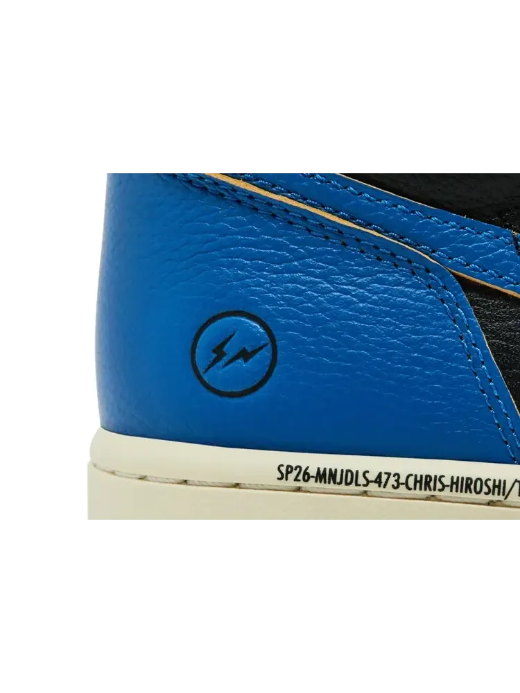 Кроссовки Fragment Design x Union LA x Air Jordan 1 Retro High OG 'Sport Royal' — изображение 9 из 10, синий