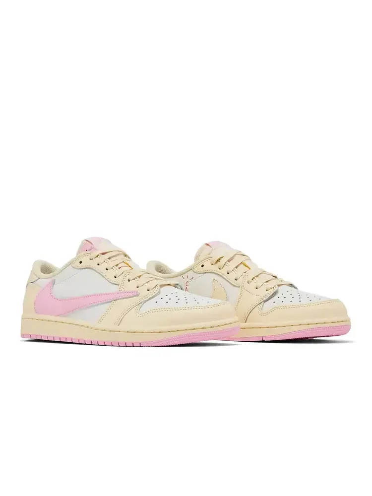 Кроссовки Travis Scott x Air Jordan 1 Retro Low OG — изображение 8 из 10, розовый