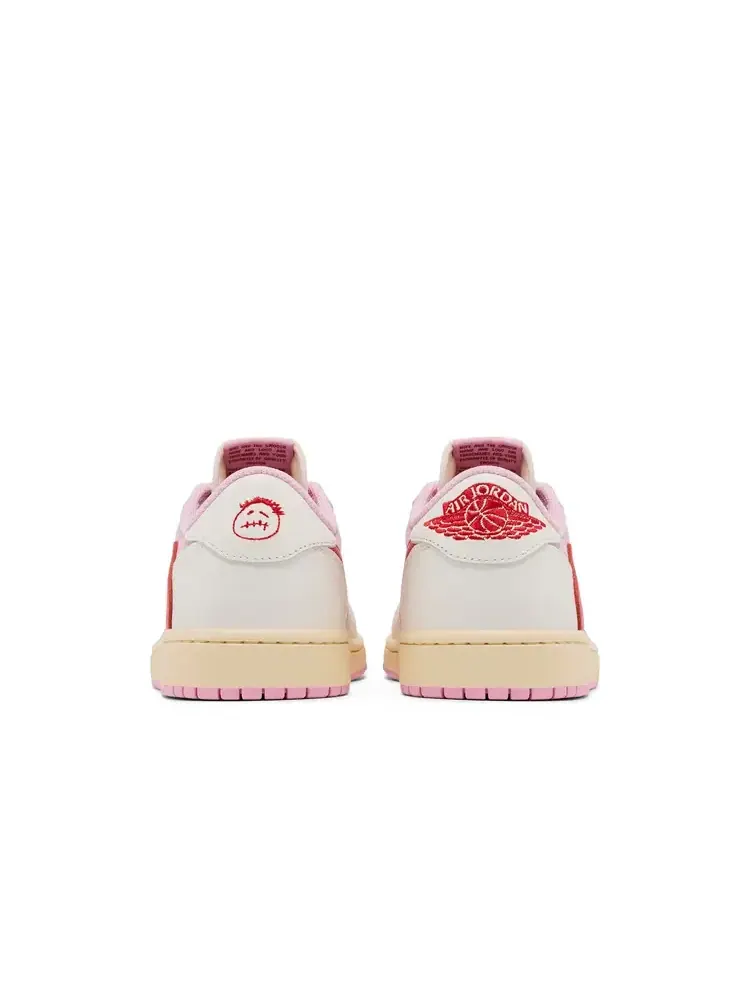 Кроссовки женские Travis Scott x Air Jordan 1 Retro Low OG — изображение 6 из 11, розовый