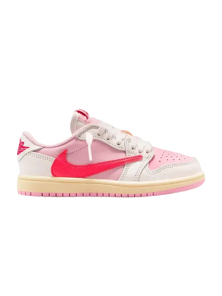 Кроссовки Travis Scott x Air Jordan 1 Retro Low OG PS — изображение 1 из 1, розовый