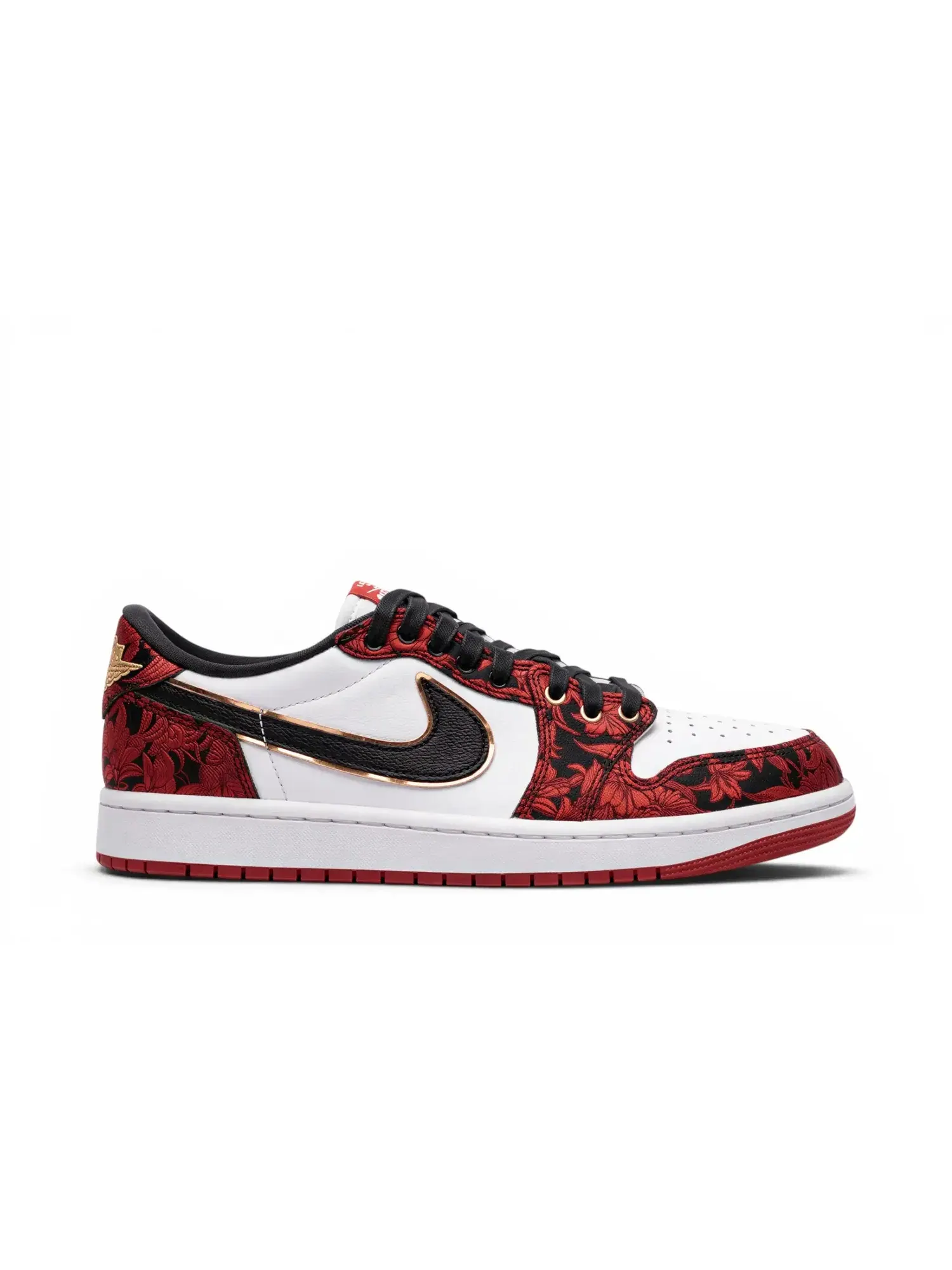 Кроссовки Air Jordan 1 Low OG — изображение 1 из 1, черный/красный/белый
