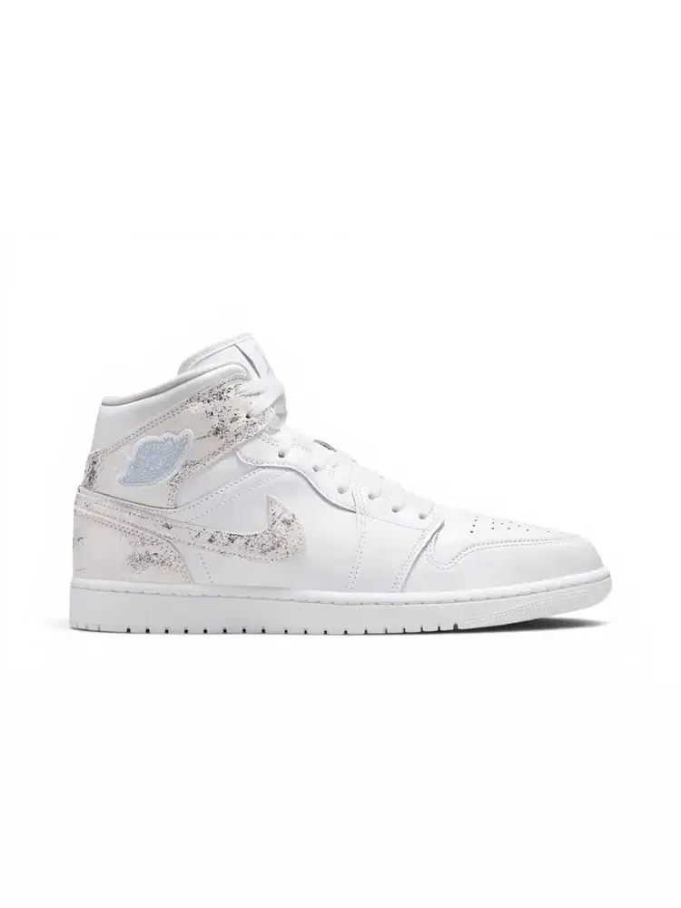 Кеды Air Jordan 1 Mid SE — изображение 1 из 1, белый серебристый