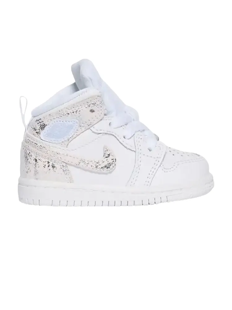 Кеды Air Jordan 1 Mid SE TD — изображение 1 из 1, белый серебристый