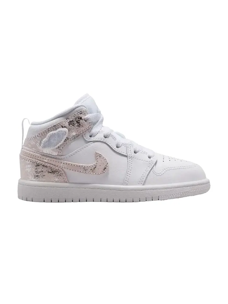 Кроссовки Air Jordan 1 Mid SE PS — изображение 1 из 1, белый серебристый