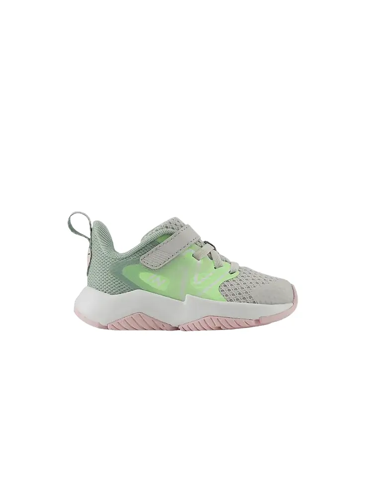 Кроссовки New Balance Rave Run v2 Bungee Lace Top Strap Toddler 'Grey Matter Mint Flash' — изображение 1 из 1, серый//зеленый