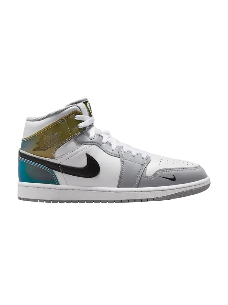 Кроссовки Air Jordan 1 Mid SE — изображение 1 из 1, белый серый черный