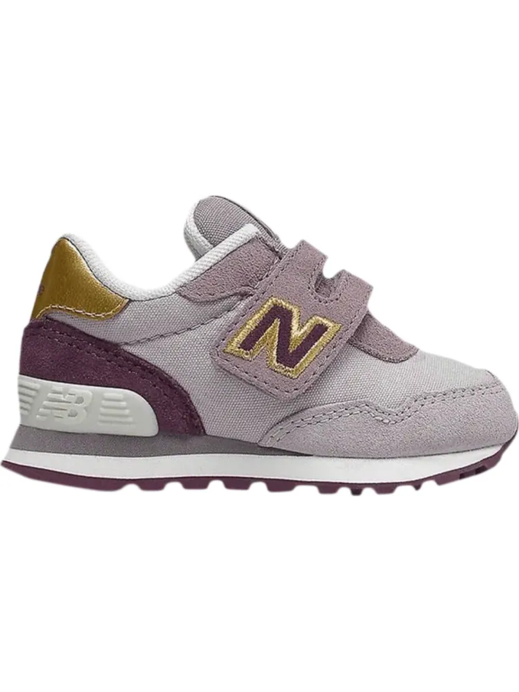 Кроссовки New Balance 515v1 Hook & Loop Wide Toddler 'Purple Metallic Gold' — изображение 1 из 1, фиолетовый