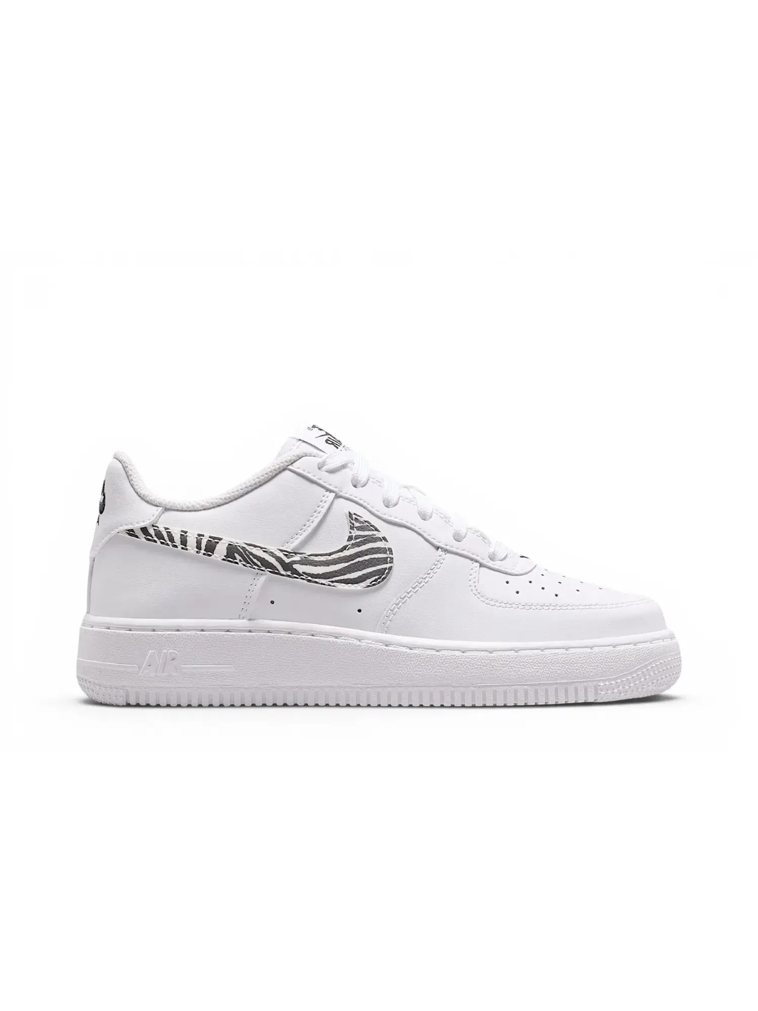 Кроссовки Nike Air Force 1 Zebra Swoosh — изображение 1 из 1, белый/черный