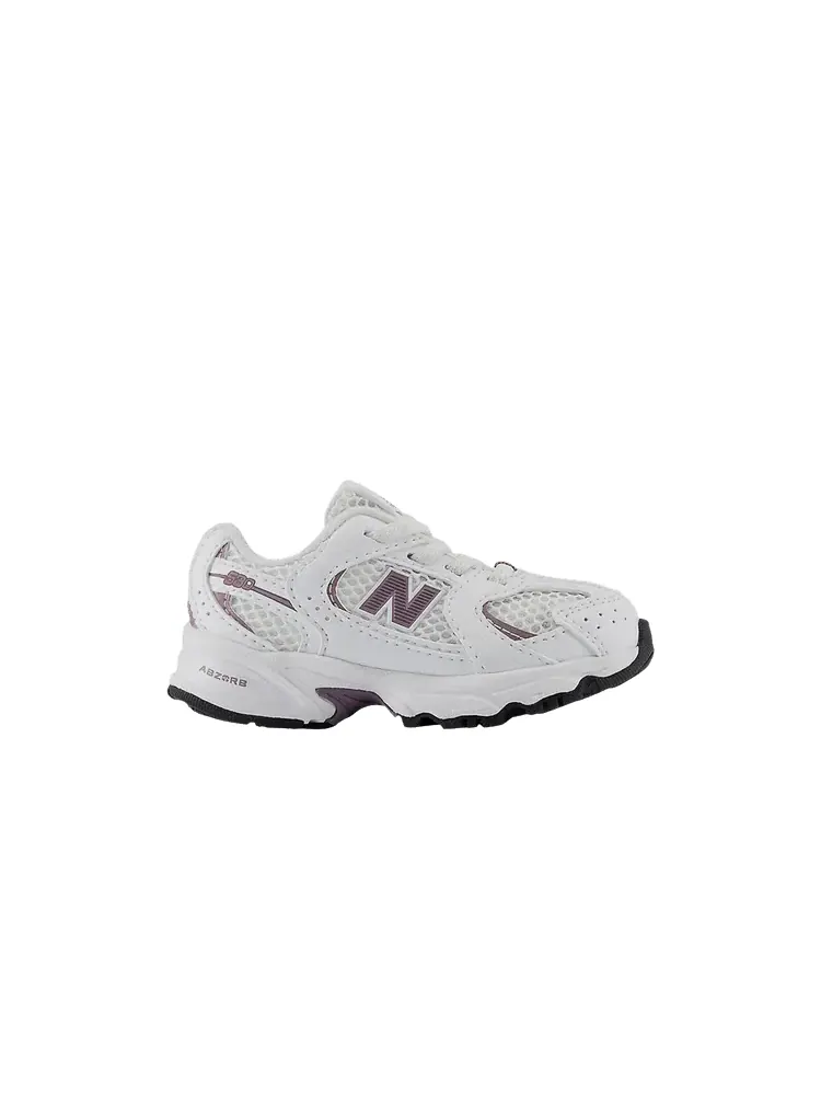 Кроссовки New Balance 530 Bungee Toddler White Dark Ice Wine — изображение 1 из 1, белый темный винный