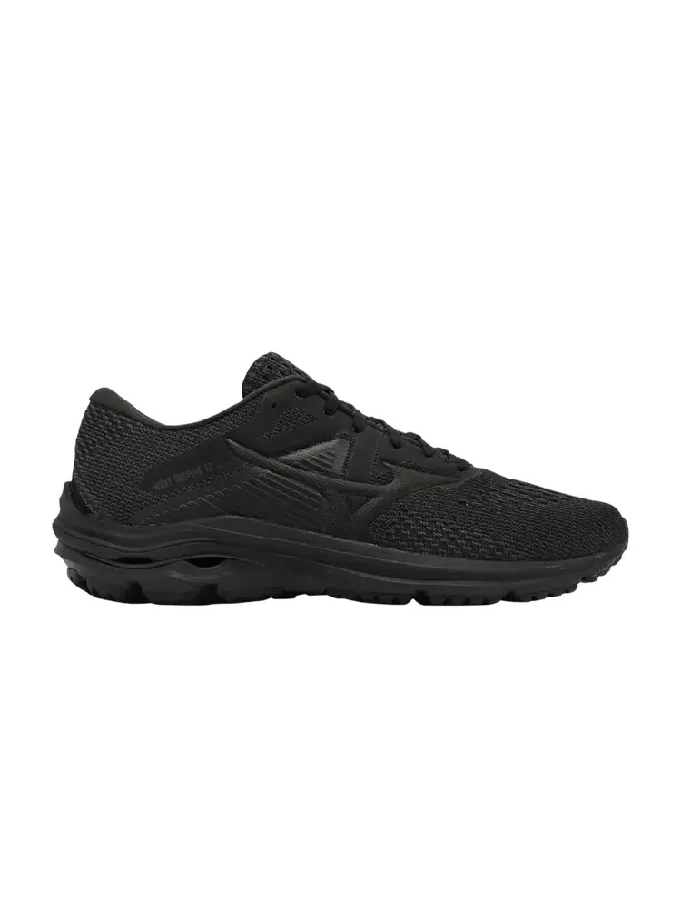 Кроссовки Mizuno Wave Inspire 17 'Triple Black' — изображение 1 из 1, черный/черный/черный