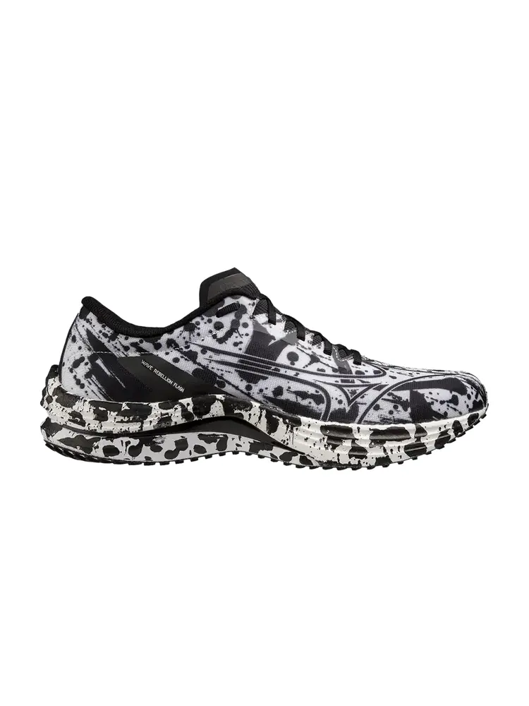 Кроссовки Wave Rebellion Flash 'White Black Splatter' — изображение 1 из 1, белый черный