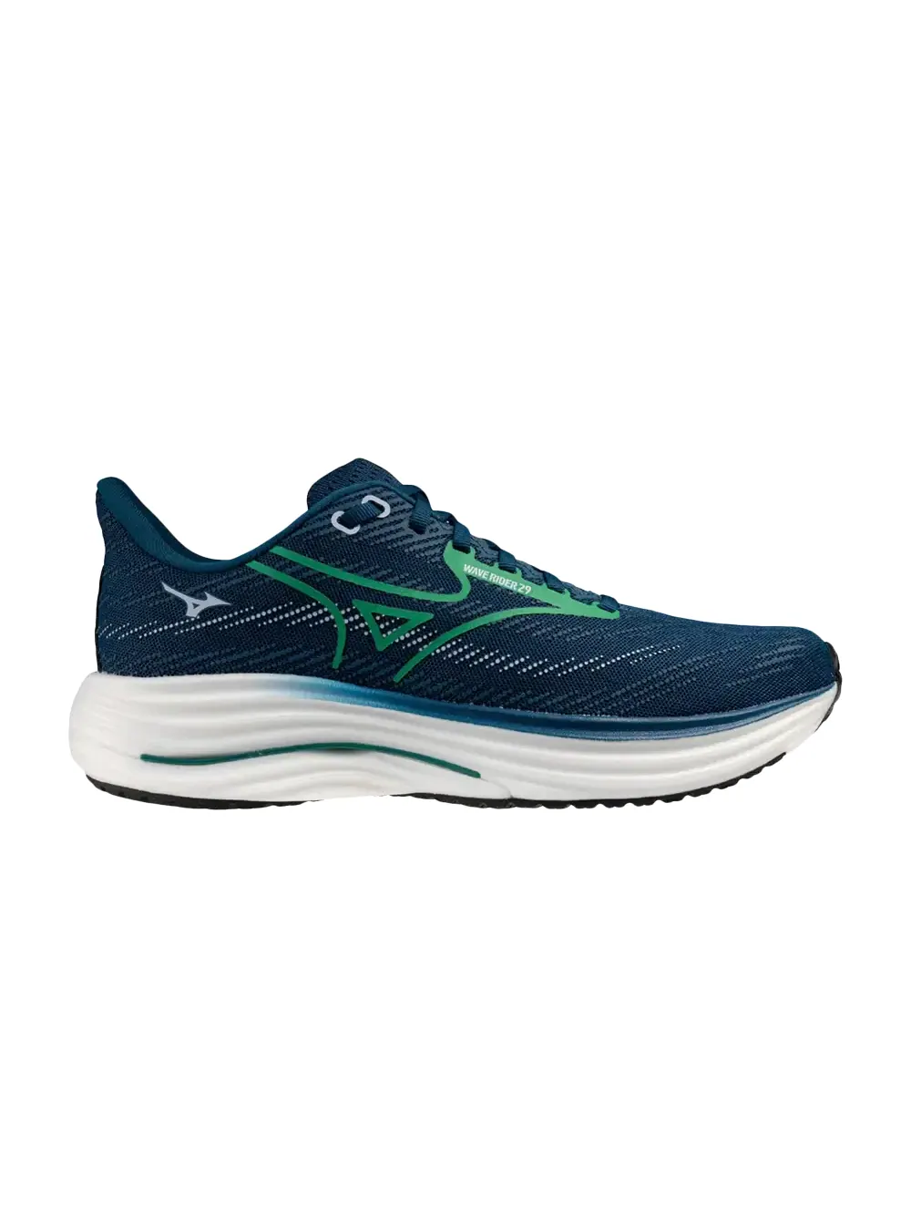 Кроссовки Mizuno Wave Rider 29 — изображение 1 из 1, синий/зеленый