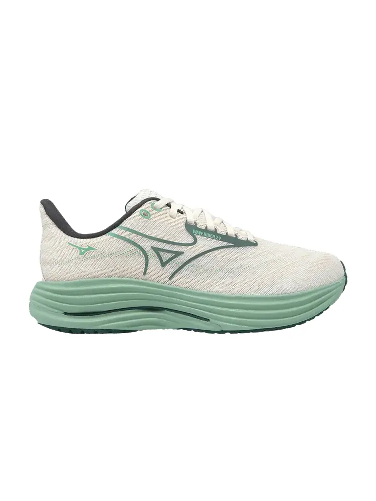 Кроссовки Mizuno Wave Rider 29 Super Wide 'White Bistro Green' — изображение 1 из 1, белый/зеленый