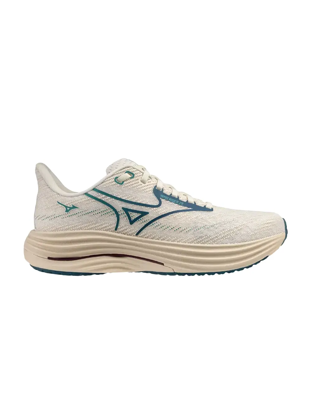 Кроссовки Mizuno Wave Rider 29 — изображение 1 из 1, бежевый/зеленый