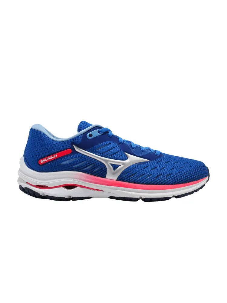 Кроссовки Mizuno Wmns Wave Rider 24 'Blue Diva Pink' — изображение 1 из 1, синий//розовый