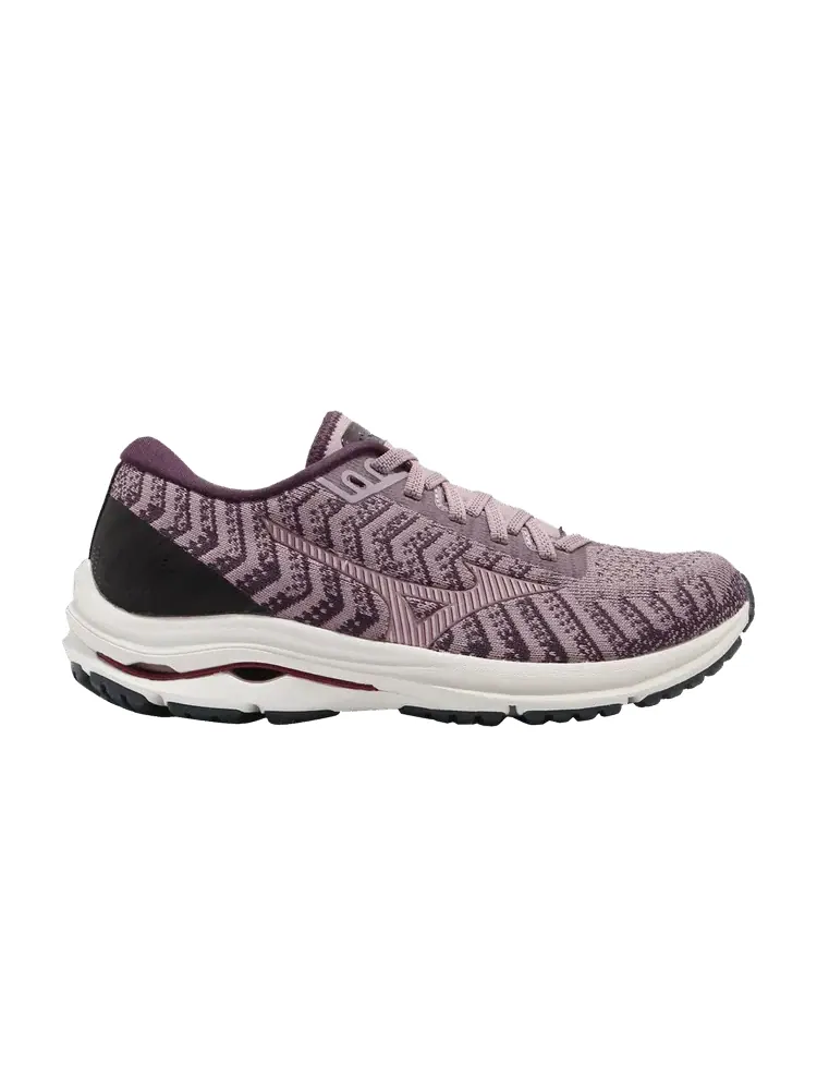 Кроссовки Mizuno Wmns Wave Rider 24 Waveknit Purple Pink — изображение 1 из 1, фиолетовый