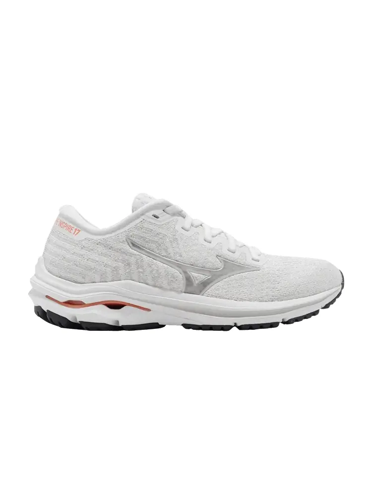 Кроссовки Mizuno Wmns Wave Inspire 17 Waveknit White Papaya — изображение 1 из 1, белый