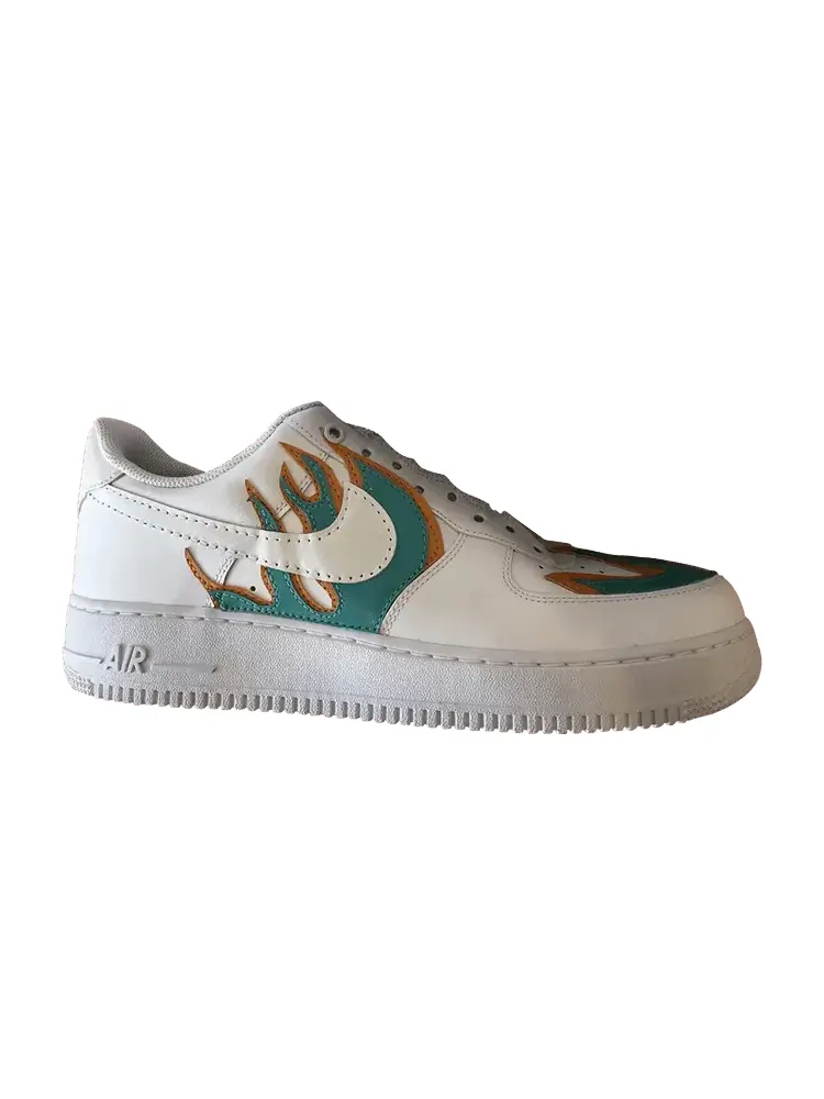 Кроссовки Nike John Geiger x TheShoeSurgeon x Air Force 1 Low 'La Flame' Art Basel Edition — изображение 1 из 1, белый/мульти
