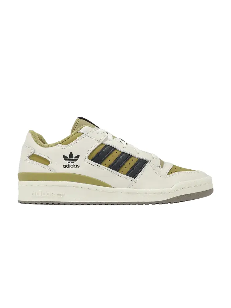 Кроссовки adidas Forum Low CL 'Chalk White Khaki' — изображение 1 из 1, белый/черный/хаки