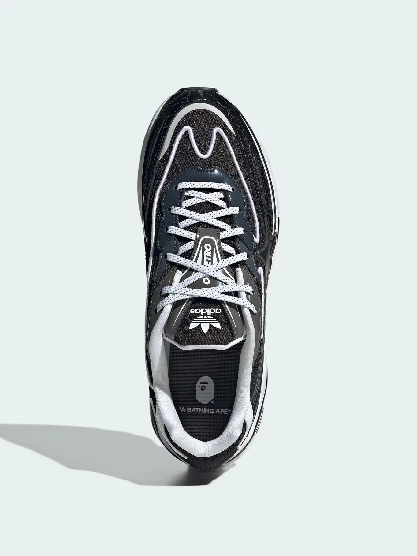 Кроссовки Adidas Originals Orketro x BAPE — изображение 2 из 6, черный/белый