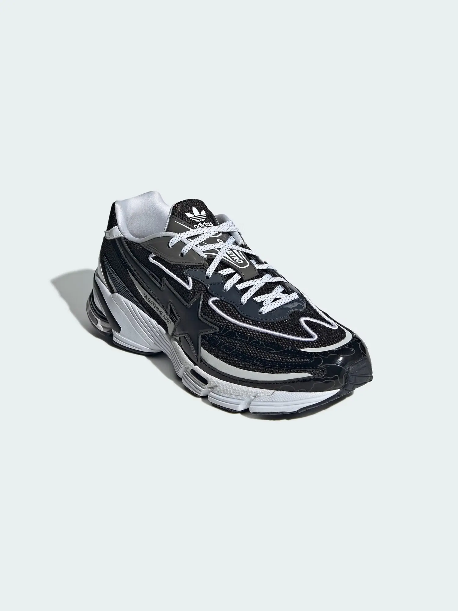 Кроссовки Adidas Originals Orketro x BAPE — изображение 3 из 6, черный/белый