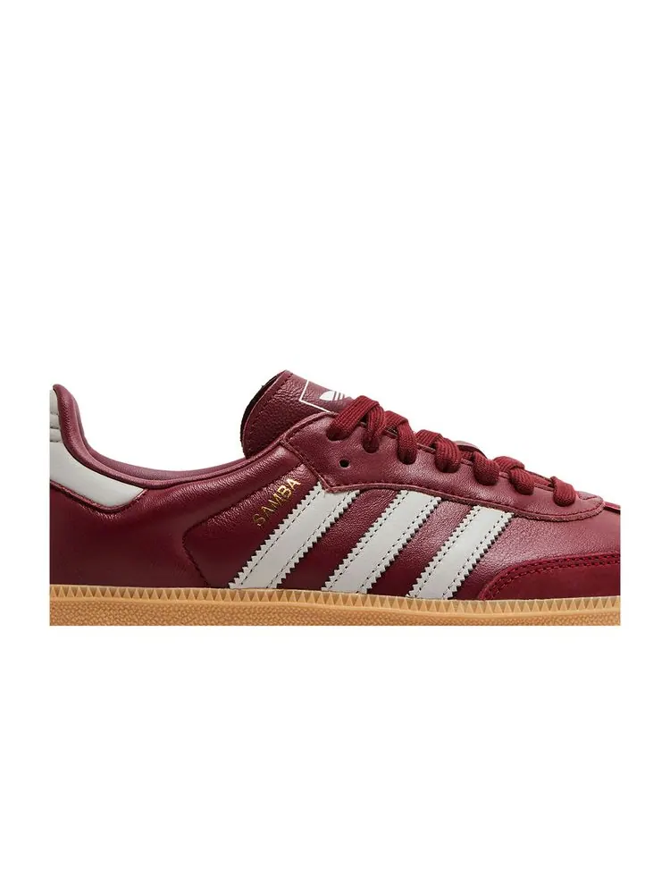 Кроссовки adidas Wmns Samba OG Burgundy Gum — изображение 2 из 6, бордовый
