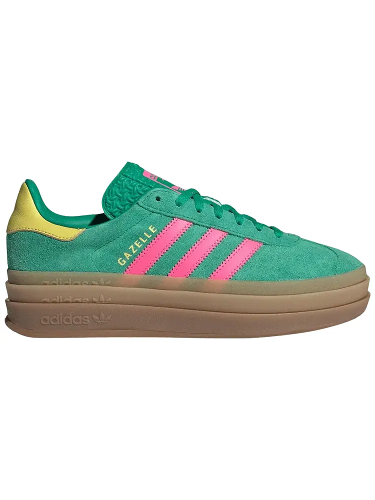 Кроссовки adidas Wmns Gazelle Bold 'Court Green Lucid Pink' — изображение 1 из 1, зеленый розовый