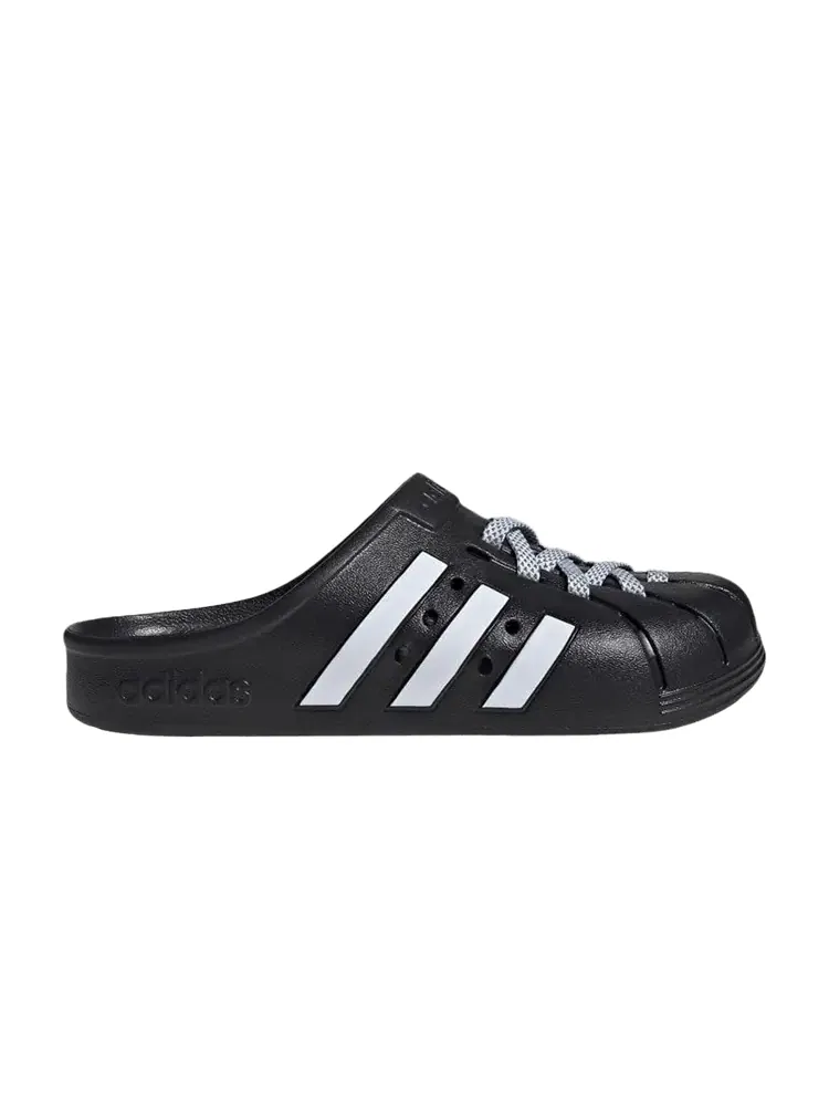 Сабо Adilette Clog 'Black White Laces'