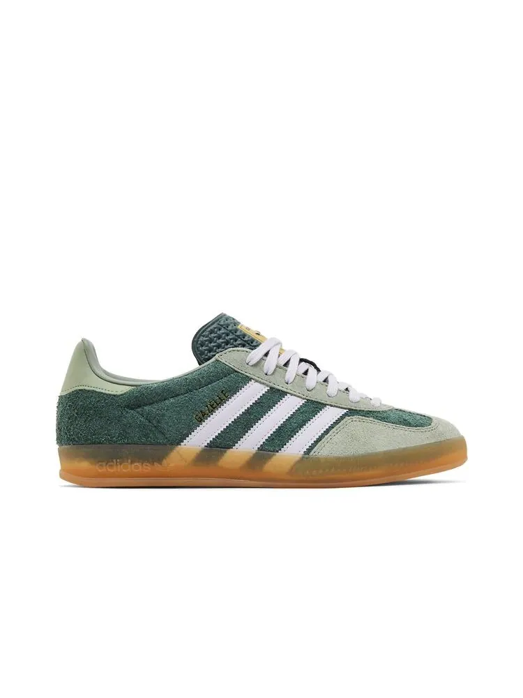 Кроссовки adidas Gazelle Indoor Mineral Green Silver Dawn — изображение 1 из 6, зеленый серебристый