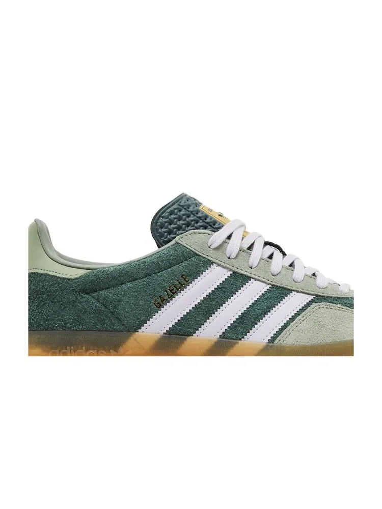 Кроссовки adidas Gazelle Indoor Mineral Green Silver Dawn — изображение 2 из 6, зеленый серебристый