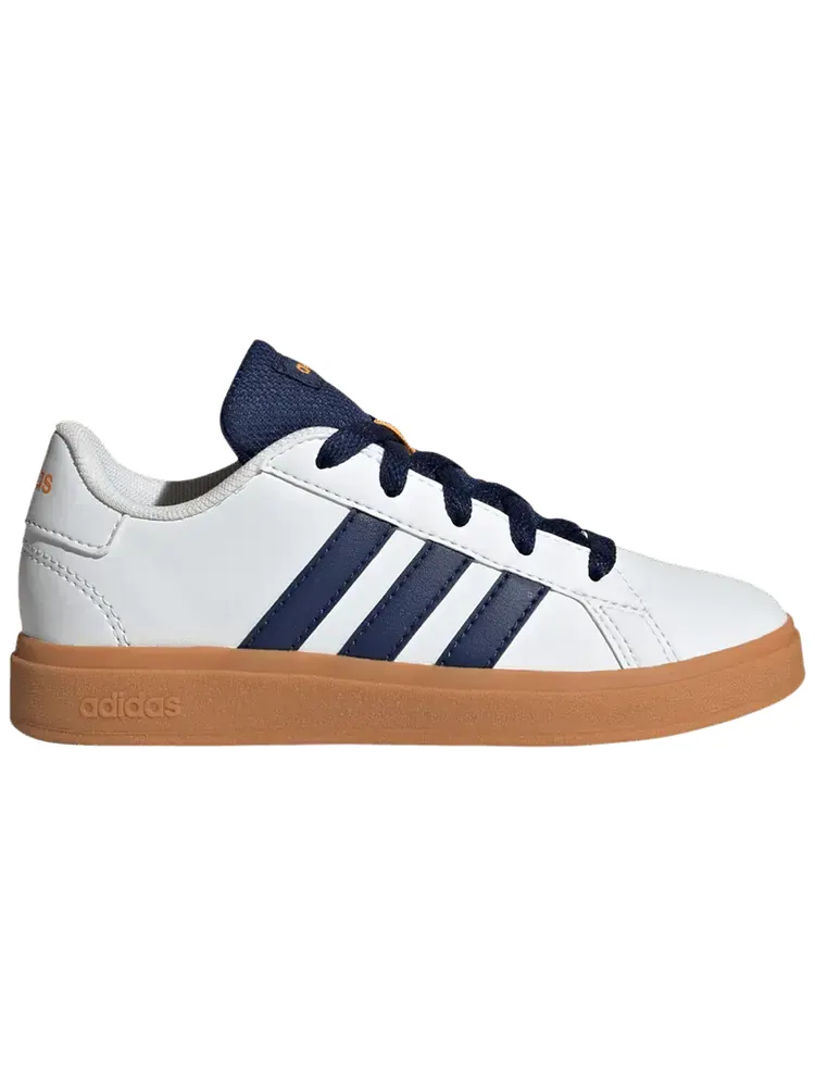 Кроссовки adidas Grand Court Lace-Up K 'White Dark Blue Gum' — изображение 1 из 1, белый темный синий