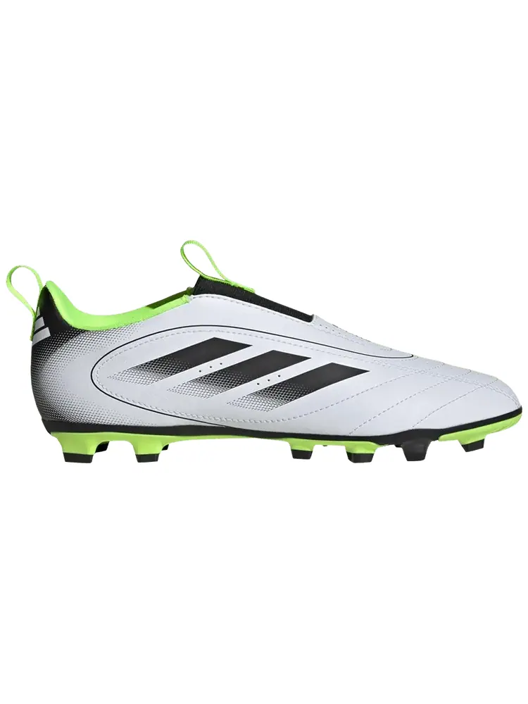Кроссовки adidas Goletto 9 Laceless FG MG K 'White Black Lucid Lemon' — изображение 1 из 1, белый