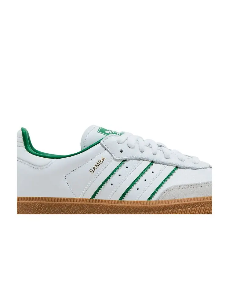Кроссовки adidas Samba OG 'Cloud White Green' — изображение 3 из 9, белый/белый/зеленый