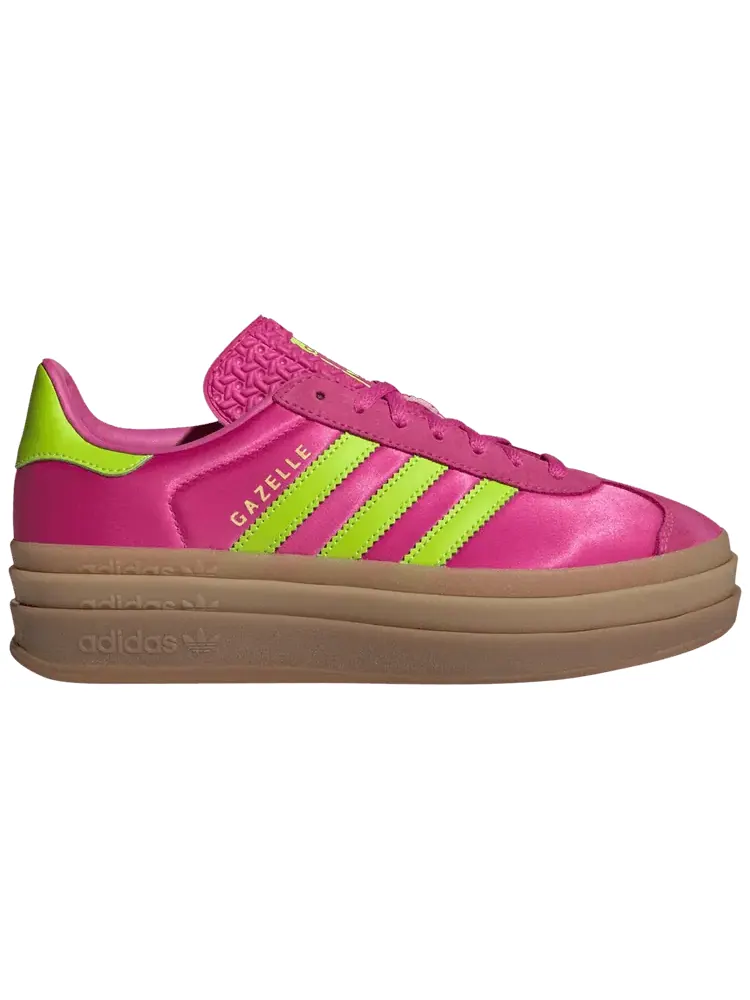 Кроссовки adidas Wmns Gazelle Bold 'Lucid Fuchsia Solar Slime Satin' — изображение 1 из 1, розовый